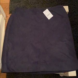 NWT J. Crew Women’s Navy suede skirt